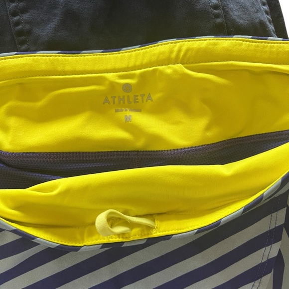 Athleta Swagger Fly By Skort striped Purple Lined SZ M - Picture 6 of 10